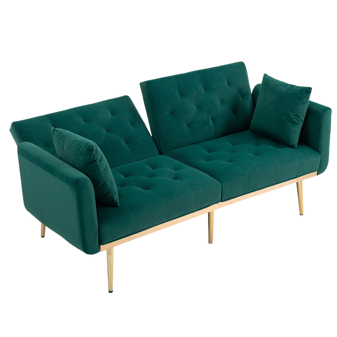 COOLMORE  Velvet  Sofa , Accent sofa .loveseat sofa with metal  feet