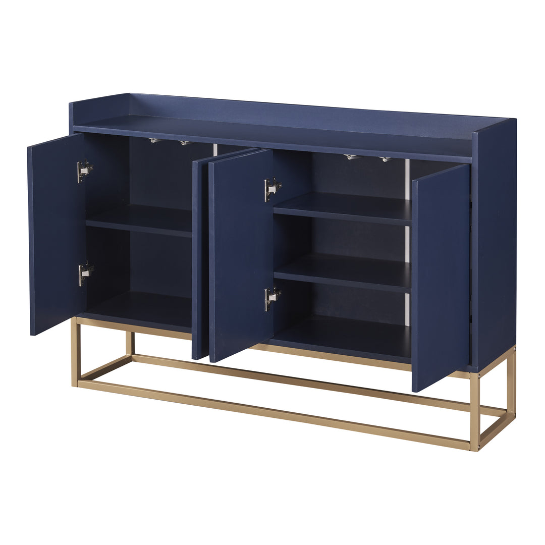 TREXM Modern Sideboard Elegant Buffet Cabinet with Large Storage Space for Dining Room, Entryway (Navy)