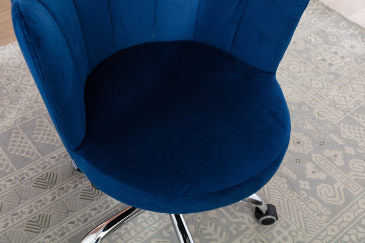 COOLMORE   Swivel Shell Chair for Living Room/Bed Room, Modern Leisure office Chair  Blue