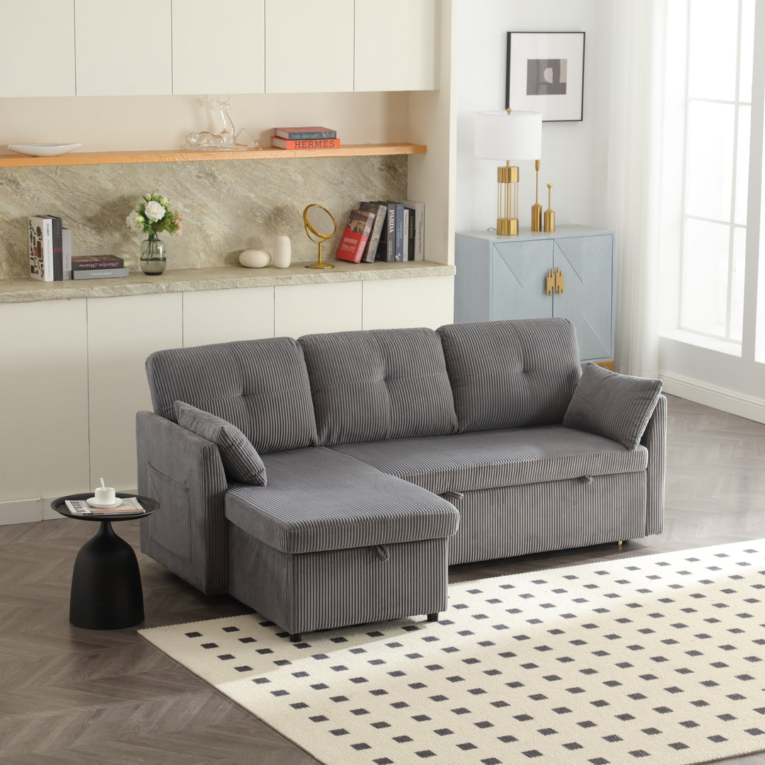 UNITED Modular Sectional Sofa L Shaped Modular Couch with Reversible Chaise Modular Sofa Sectional Couch with Storage Seats