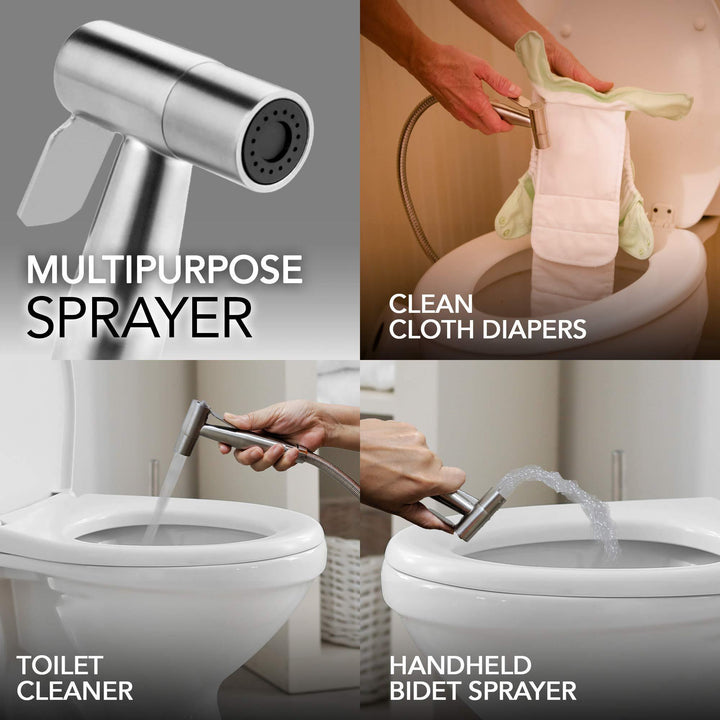 Handheld Bidet Sprayer for Toilet Brushed Nickel