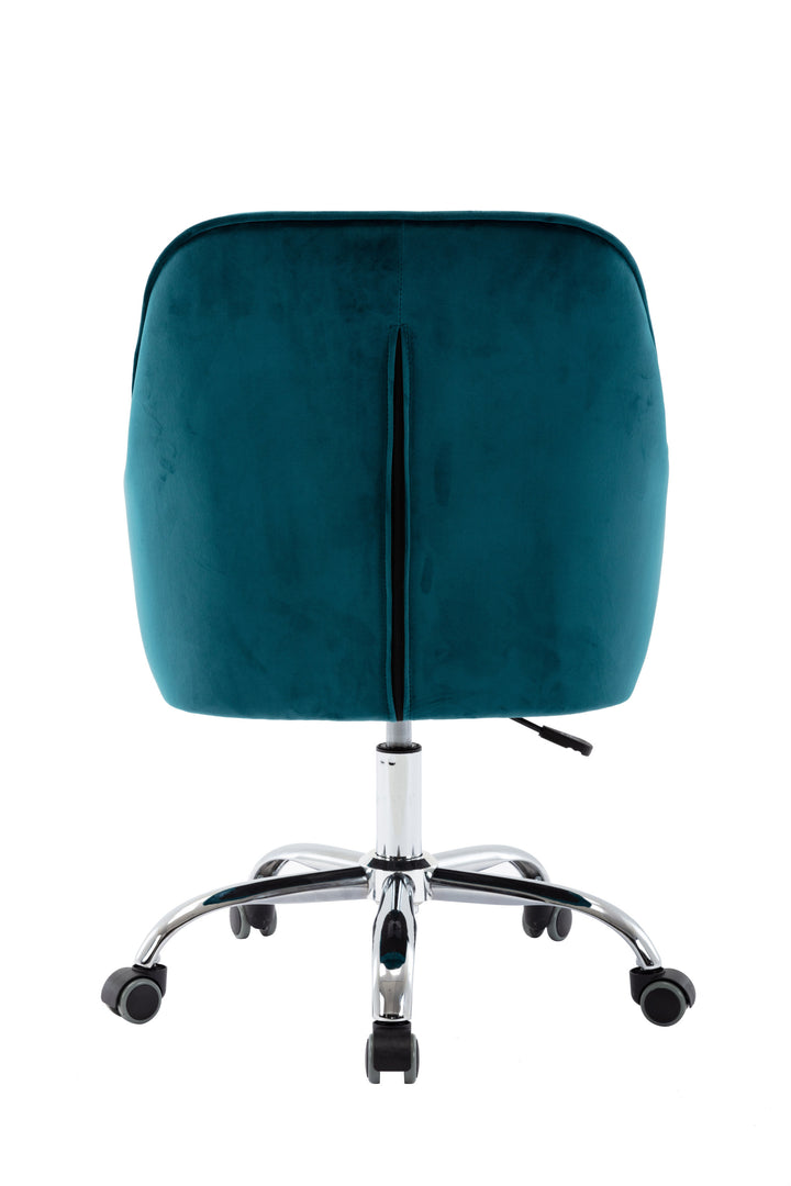 COOLMORE Velvet Swivel Shell Chair for Living Room, Office chair  Modern Leisure Arm Chair LAKE  BLUE