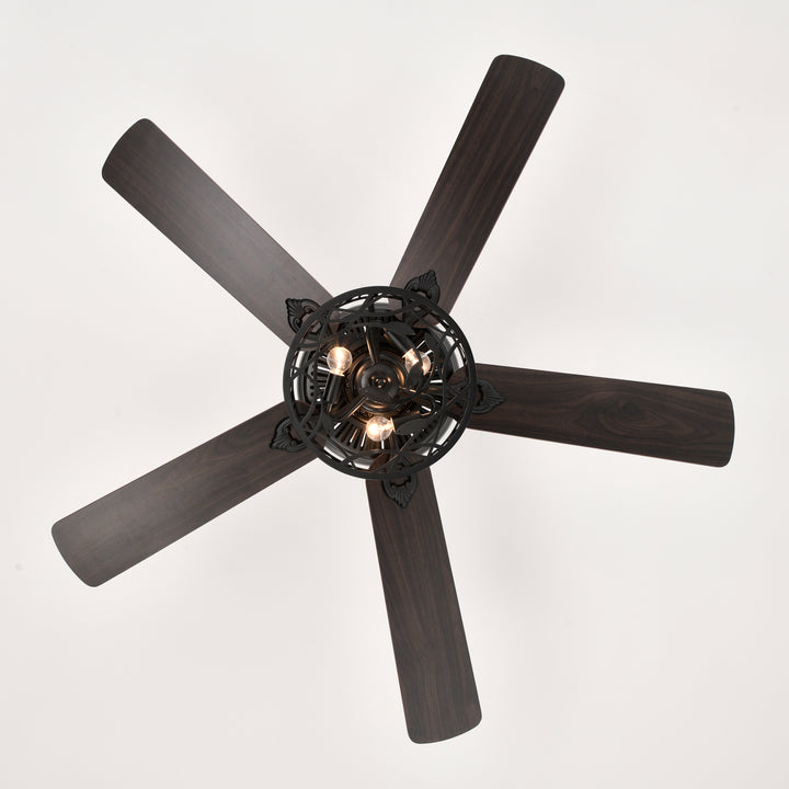 Farmhouse Industrial 52-inch Ceiling Fan (Optional Remote&2 Color Option Blades)  or Bedroom, Living Room, Dining Room