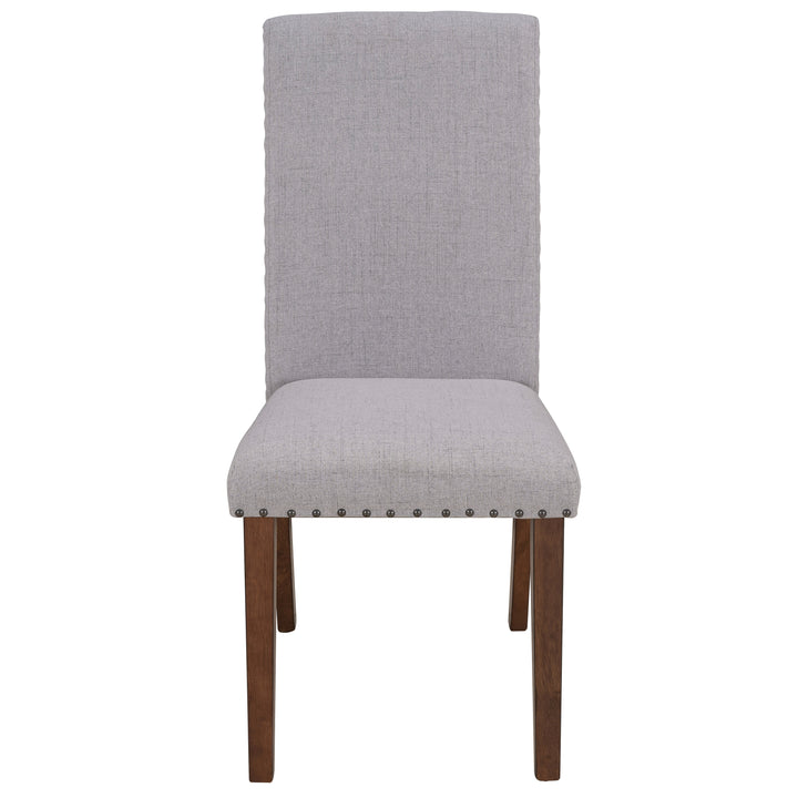 Orisfur. Upholstered Dining Chairs - Dining Chairs Set of 2 Fabric Dining Chairs with Copper Nails