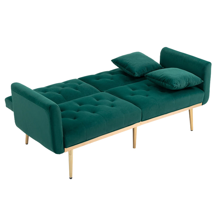 COOLMORE  Velvet  Sofa , Accent sofa .loveseat sofa with metal  feet