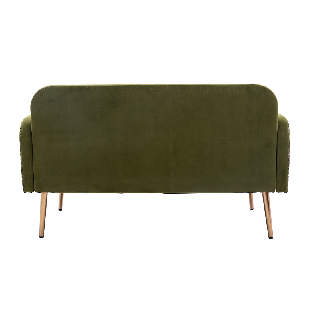 COOLMORE  Velvet  Sofa , Accent sofa .loveseat sofa with metal feet