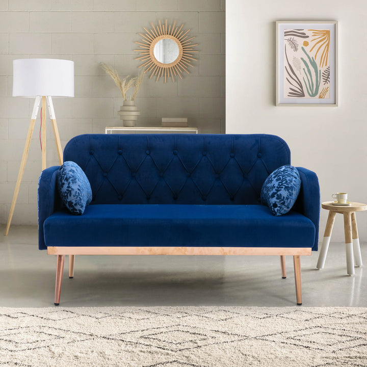 COOLMORE  Velvet  Sofa , Accent sofa .loveseat sofa with metal feet