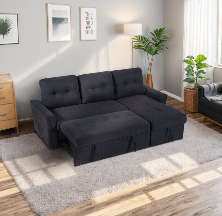 Variable sofa bed with storage and USB charging port