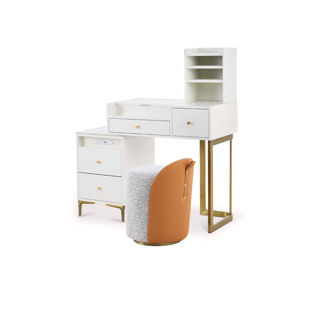 Makeup Vanity Table Set 43.3 X 19.6 X 47.6 in