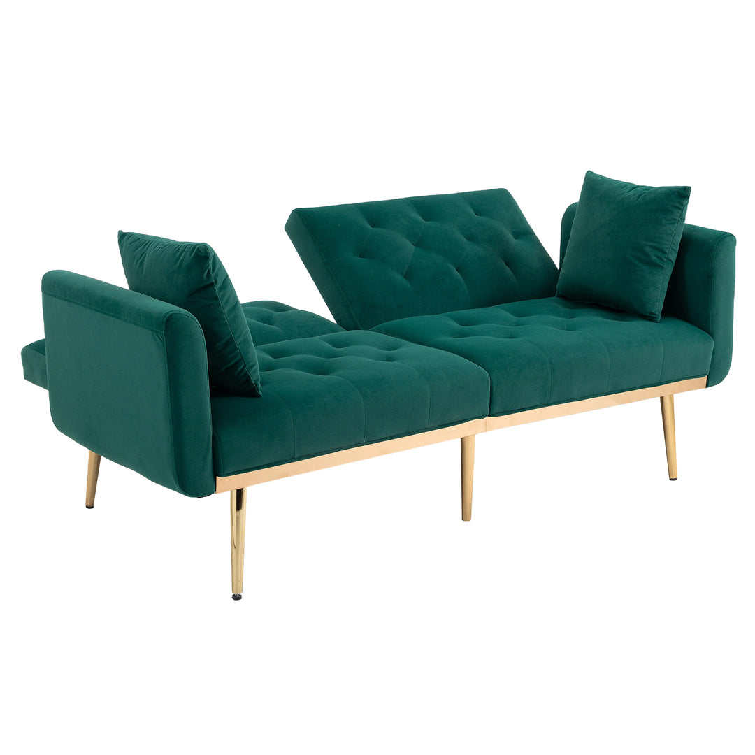 COOLMORE  Velvet  Sofa , Accent sofa .loveseat sofa with metal  feet