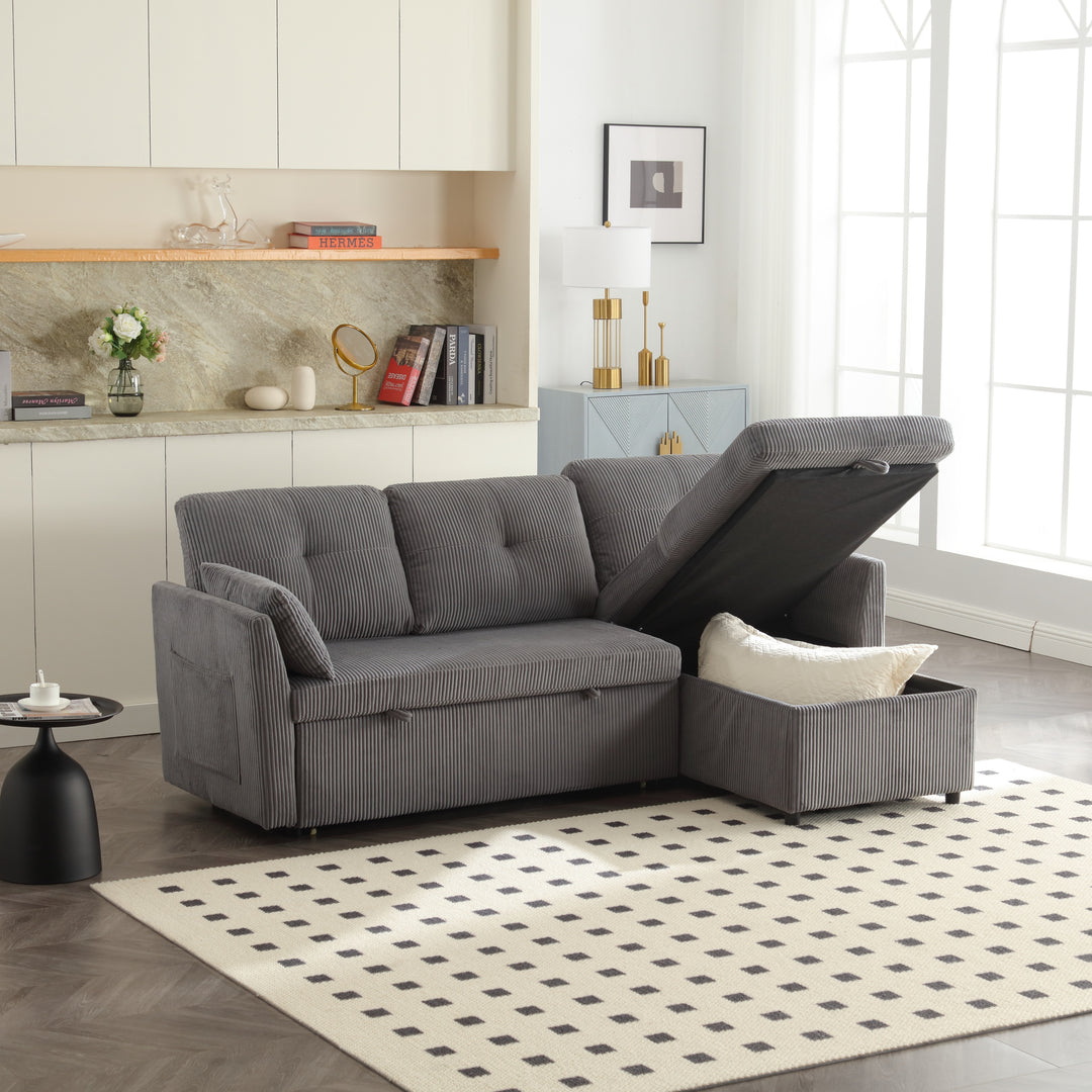 UNITED Modular Sectional Sofa L Shaped Modular Couch with Reversible Chaise Modular Sofa Sectional Couch with Storage Seats