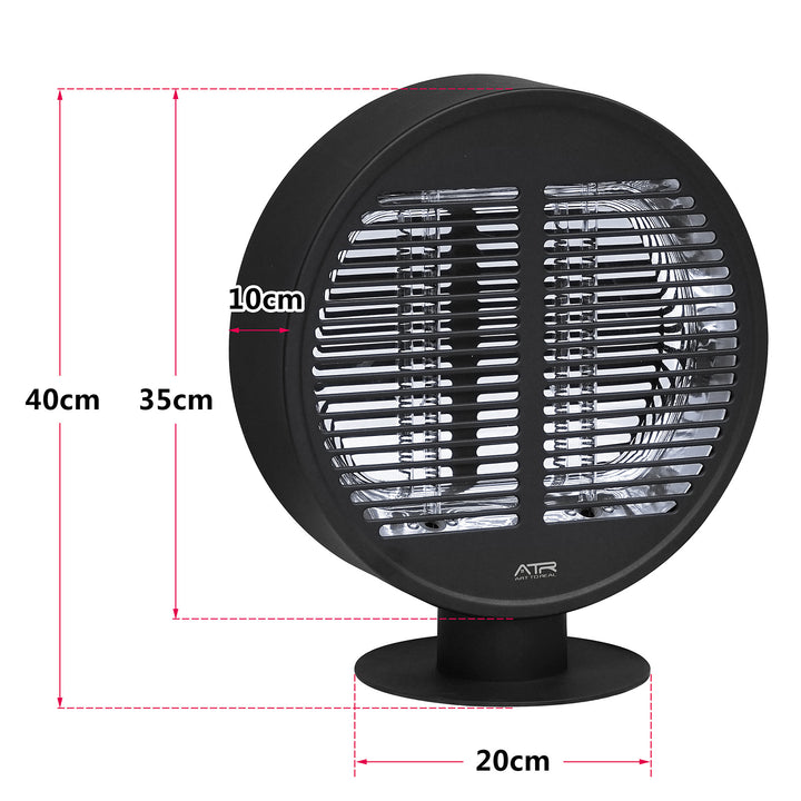 Electric Patio Heater,Infrared Outdoor Heate with Unique Round Shape,Portable Tabletop Heater, Freestanding IP54 Waterproof,Black