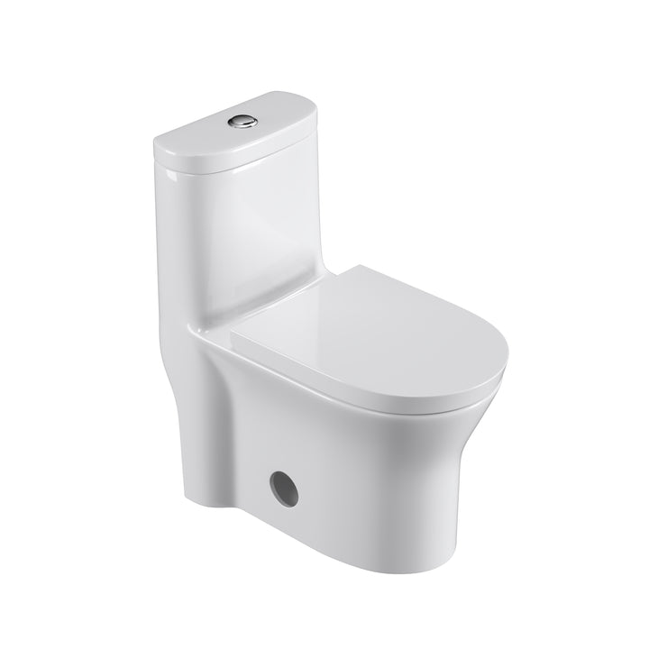 One Piece 1.1GPF/1.6 GPF Dual Flush Elongated Toilet