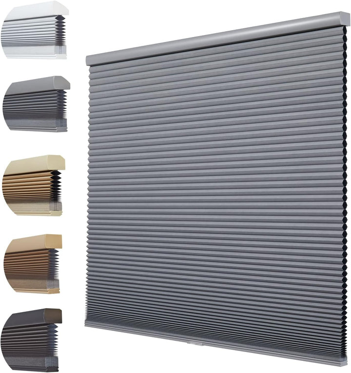 Custom Size Cellular Window Blinds Cordless Shades, Honeycomb Blinds for Windows Light Filtering Window Shades for Home