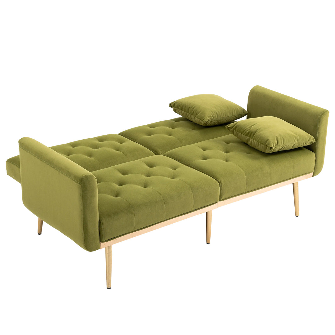 COOLMORE  Velvet  Sofa , Accent sofa .loveseat sofa with metal  feet