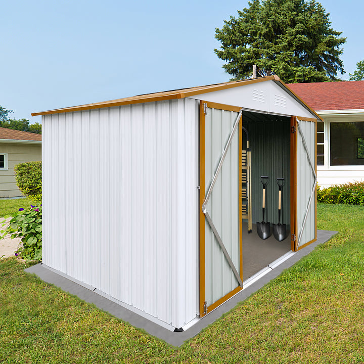 Metal garden sheds 6ftx8ft outdoor storage sheds