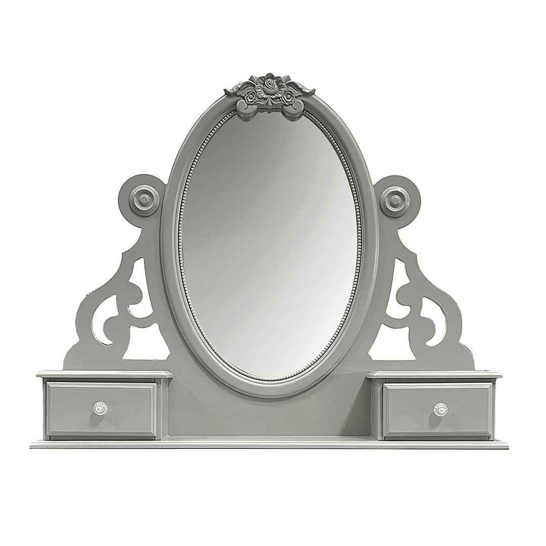 ACME Flora Jewelry Mirror, Gray Finish BD02206