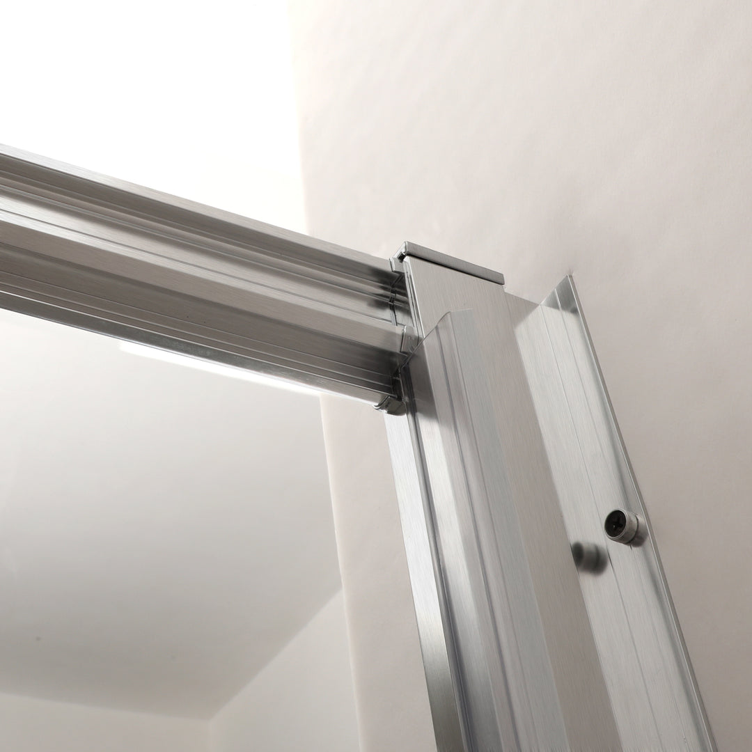 Shower Door 48" W x 72"H Single Sliding Bypass Shower Enclosure,Brushed Nickel