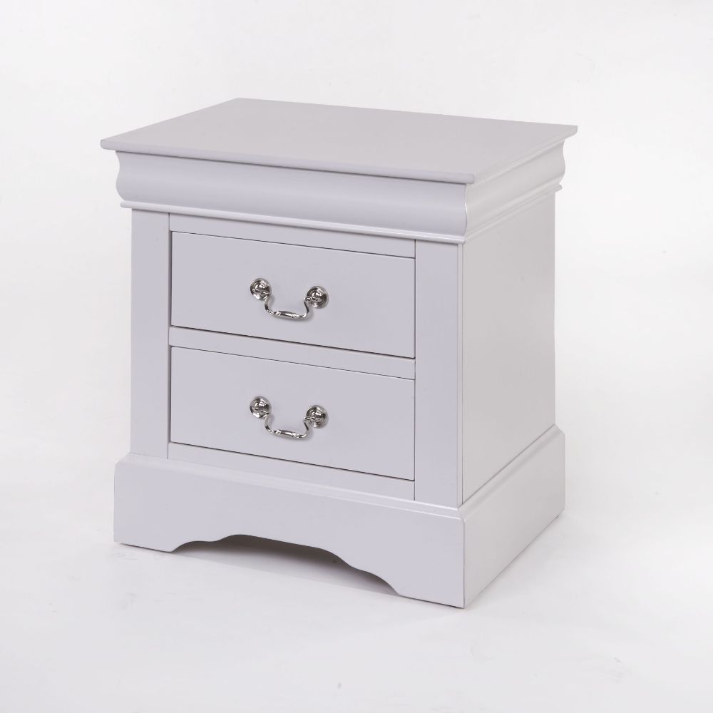 ACME Louis Philippe III Nightstand in White 24503