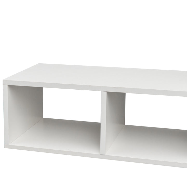 Double L-Shaped TV Stand,Display Shelf ,Bookcase for Home Furniture,White