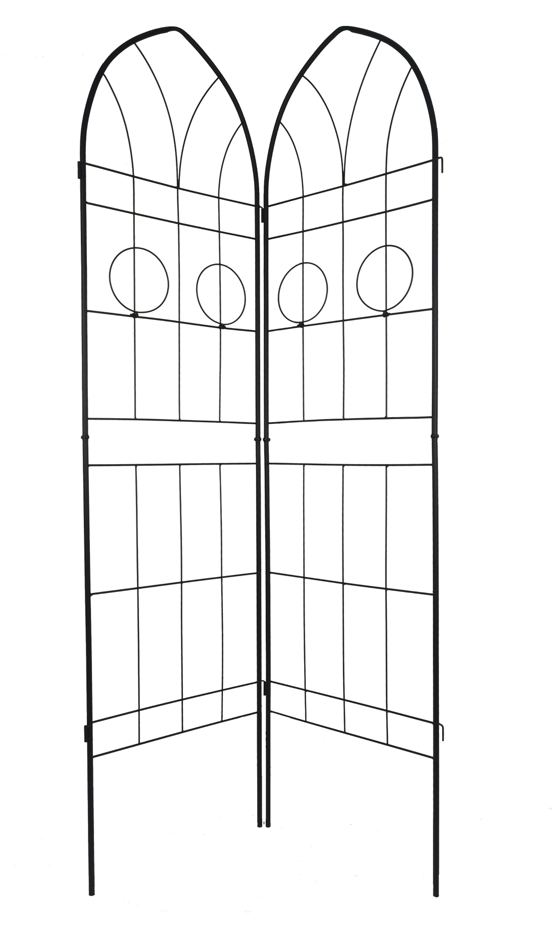 4 Pack Metal Garden Trellis 78.7" x 19.7" Rustproof Trellis for Climbing Plants Outdoor Flower Support Black