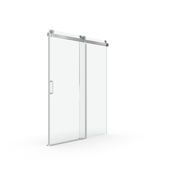 Elan 68 to 72 in. W x 76 in. H Sliding Frameless Soft-Close Shower Door with Premium 3/8 Inch (10mm) Thick Tampered Glass in Brushed Nickel 22D01-72BNX2