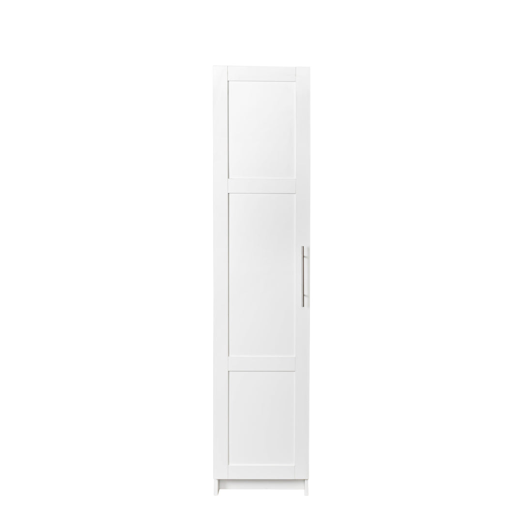 Stackable Wall Mounted Storage Cabinet, 15.75" D x 15.75" W x 70.87" H, White