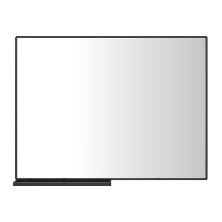 BEAUTME Modern Bathroom Mirror With Storage Shelf Rectangular Black Wall Mirrors for Bathroom Living Room Bedroom Hanging Mirror Aluminum Frame 40x30 Inch