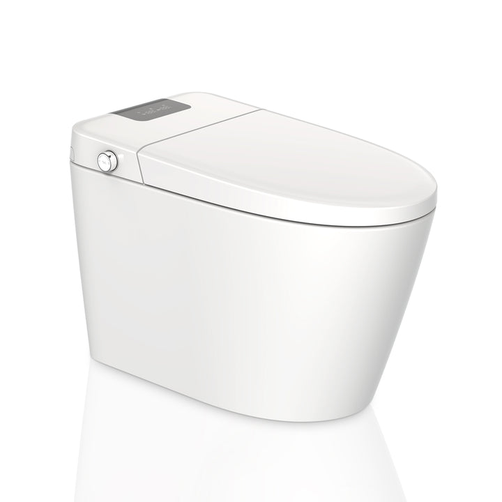 Smart Toilets with Heated Seat,Auto Flush,AUTO Open&Close,Warm Dryer,Foot Sensor,Night Light,Remote Control