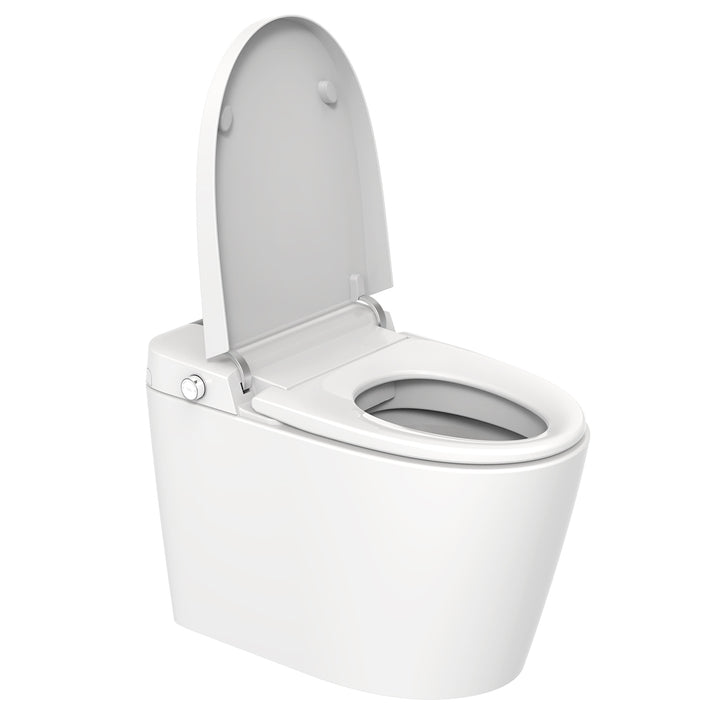 Smart Toilets with Heated Seat,Auto Flush,AUTO Open&Close,Warm Dryer,Foot Sensor,Night Light,Remote Control