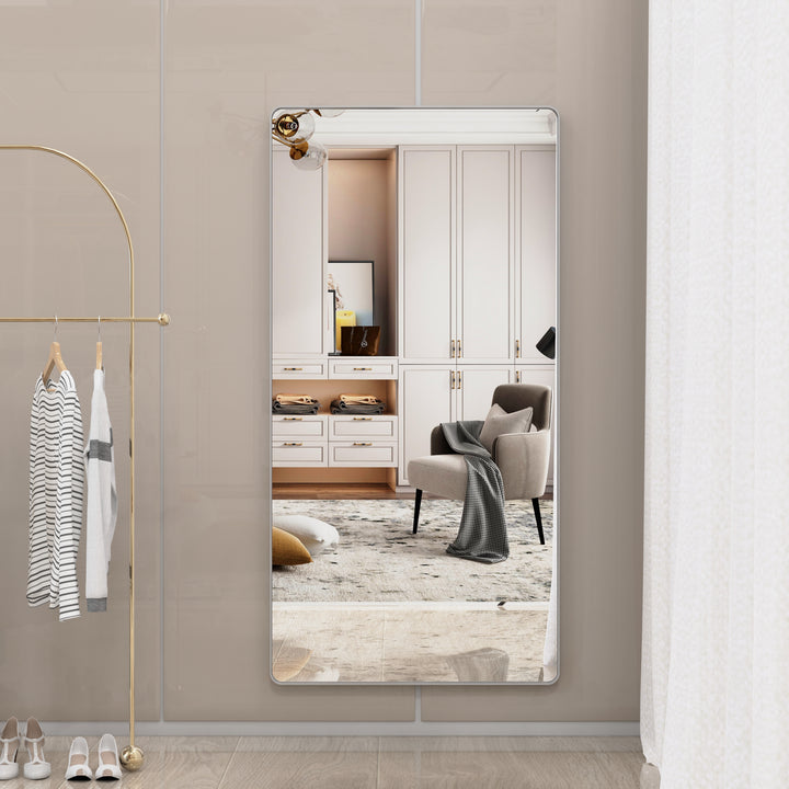 BEAUTME 72x36;72x48  Inches Oversized Bathroom Mirror with Removable Tray Aluminum Framed Wall Mounted Or Leaning To Wall