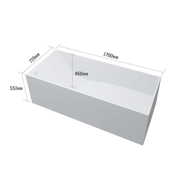 67 in. Solid Surface Freestanding Soaking Bathtub in Matte White