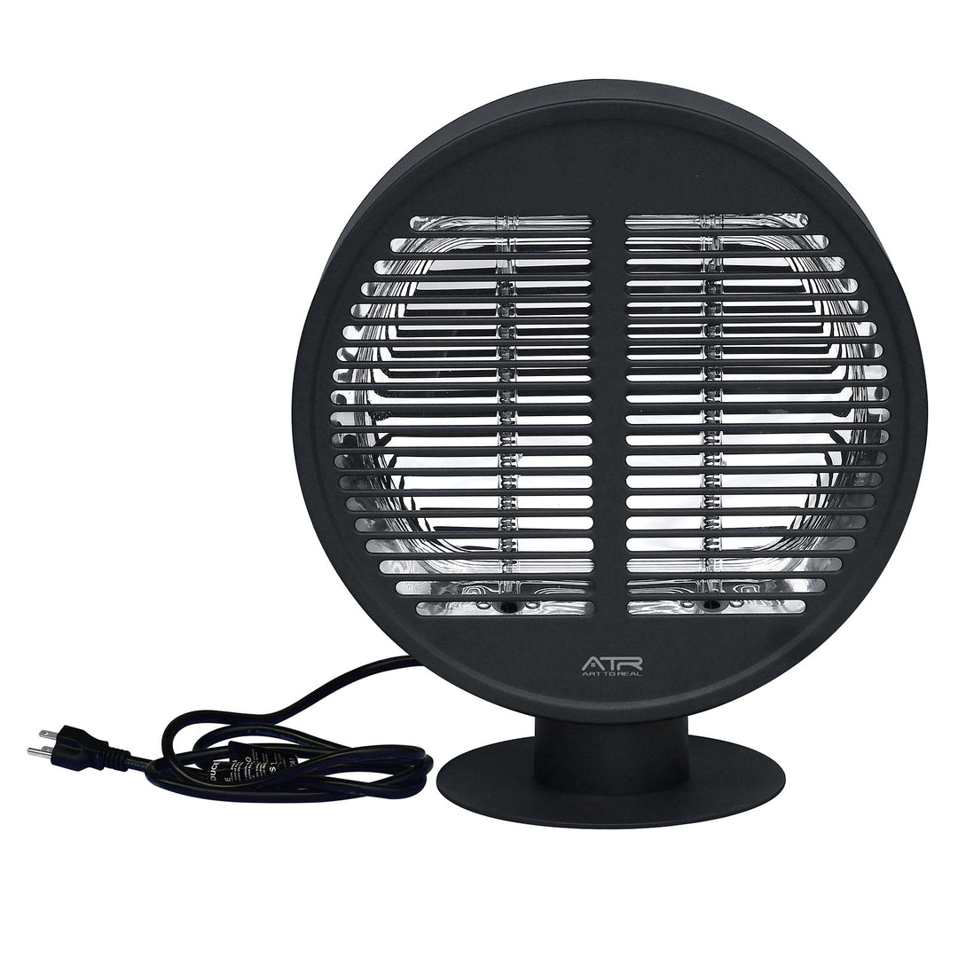 Electric Patio Heater,Infrared Outdoor Heate with Unique Round Shape,Portable Tabletop Heater, Freestanding IP54 Waterproof,Black