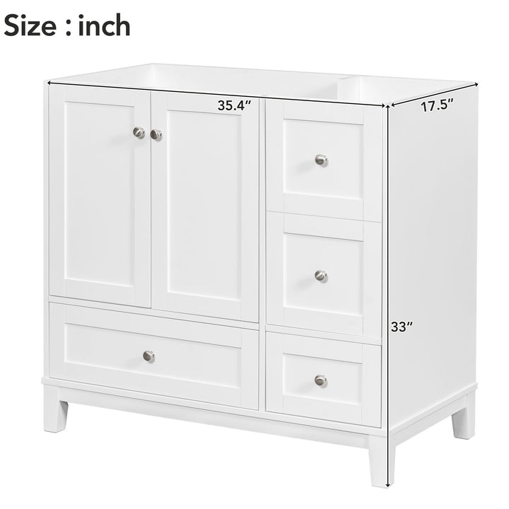 [Cabinet Only] 36" Bathroom vanity, white