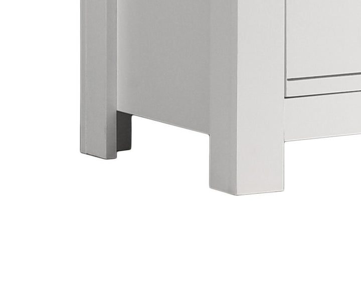 Cassini 21.5" White 2-Drawer Nightstand Bedside Table