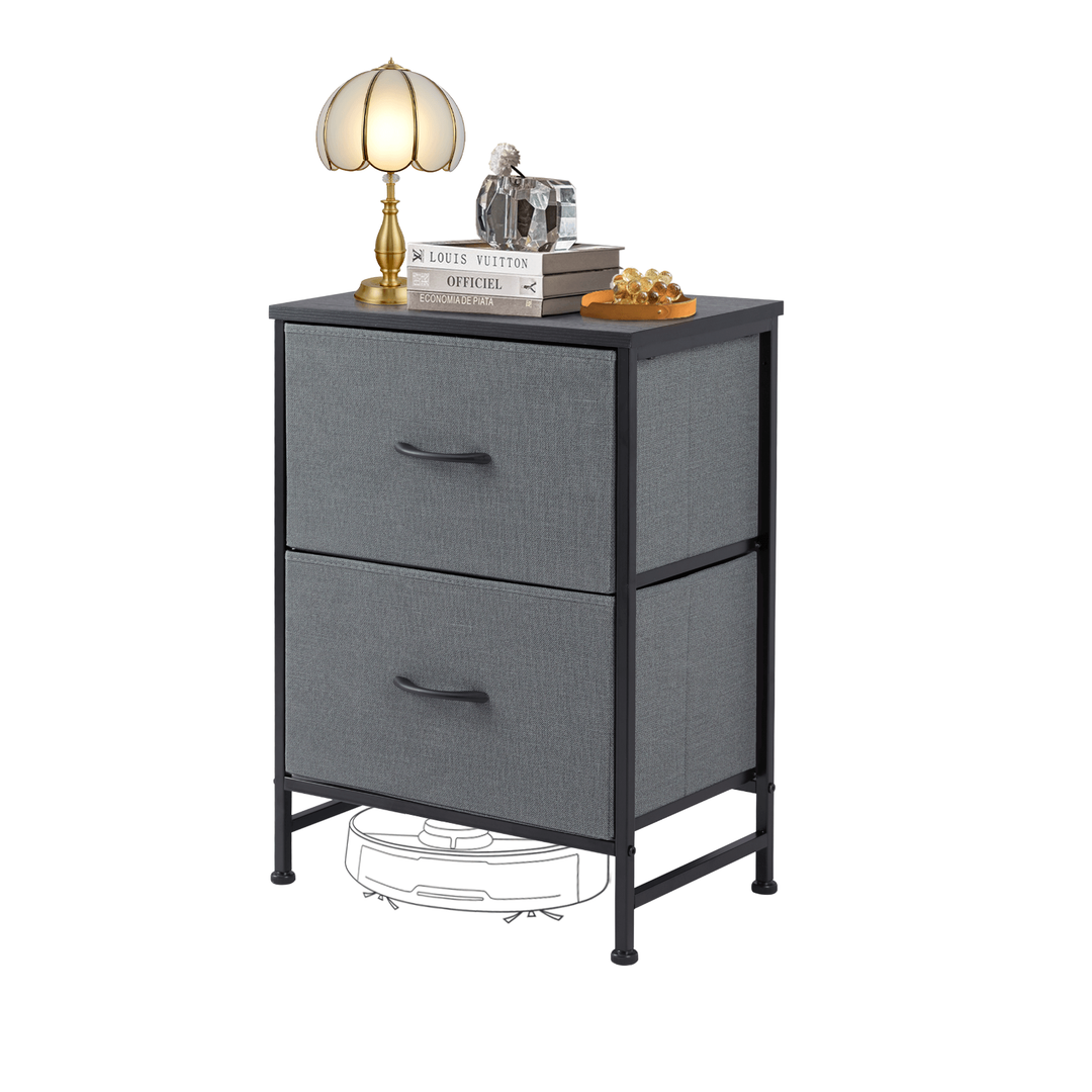 Drawers Dresser Chest of Drawers,Metal Frame and Wood Top,H2bc,Gray