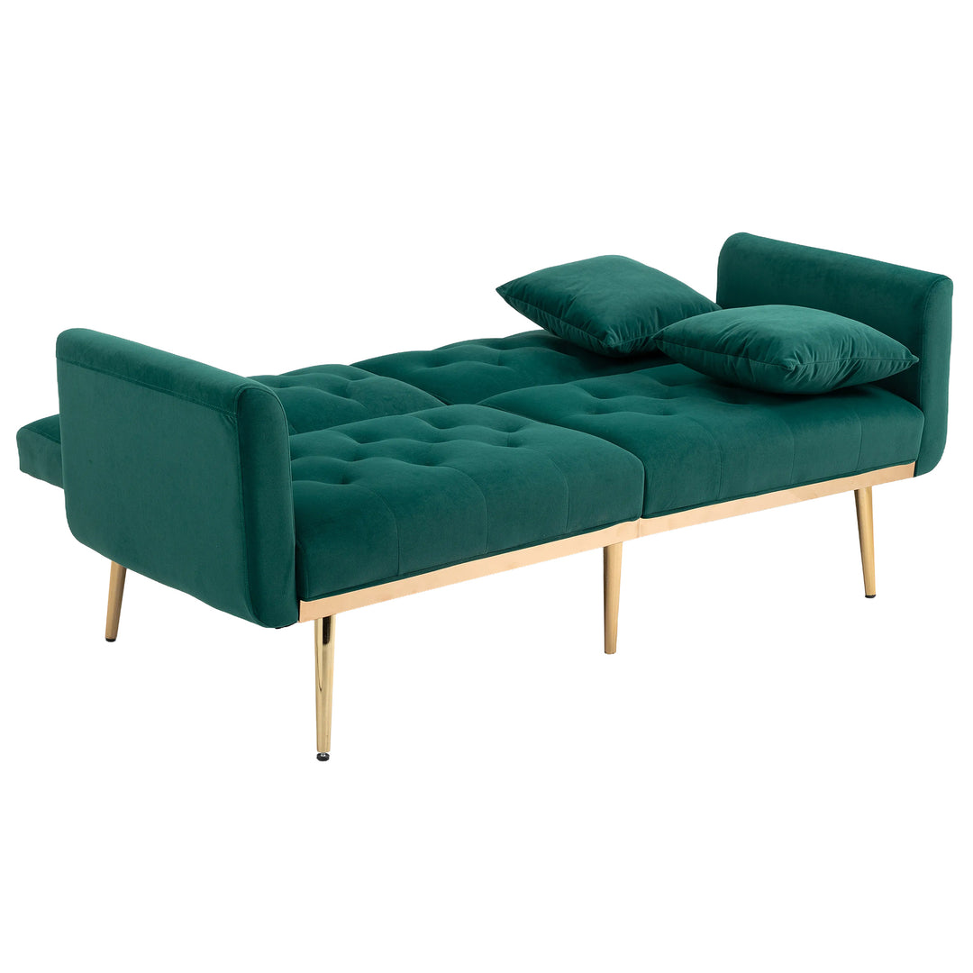 COOLMORE  Velvet  Sofa , Accent sofa .loveseat sofa with metal  feet