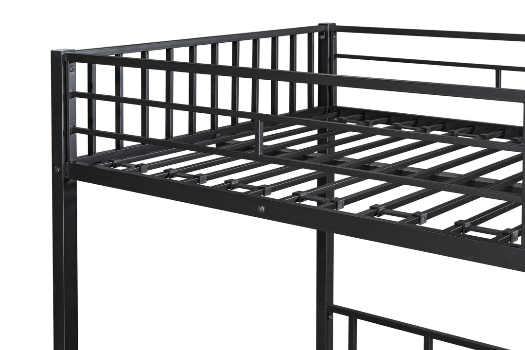 Metal Triple Twin Bunk Bed/ Can Be Separated into 3 Twin Beds/ Sturdy Metal/ Noise Reduced/ Bunk Bed for Three/ Safety Guardrail/ CPC Certified/ No Box Spring Needed