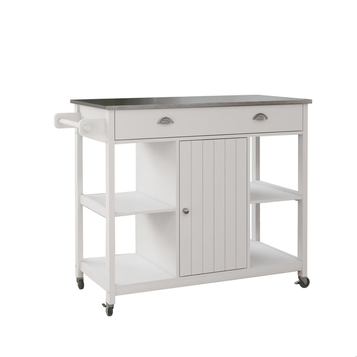 Stainless steel countertop white Kicthen cart