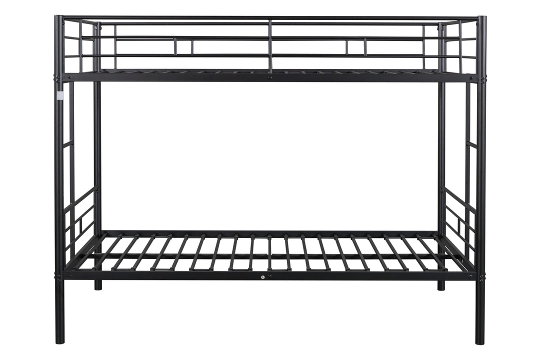 Metal Twin over Twin Bunk Bed/ Heavy-duty Sturdy Metal/ Noise Reduced Design/ 2 Side Ladders/ Safety Guardrail/ CPC Certified/ No Box Spring Needed