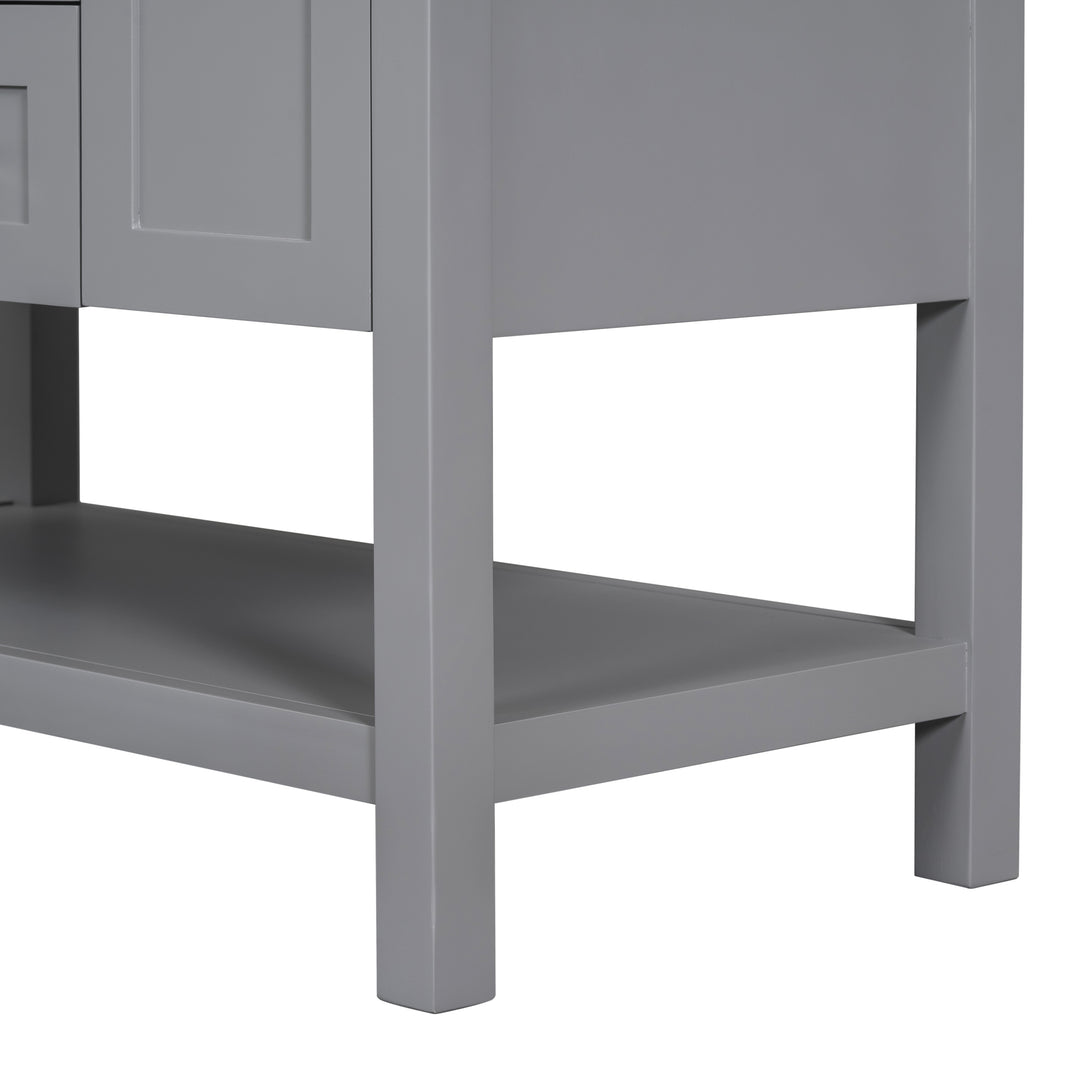 [Cabinet Only] 36-Inch Grey Bathroom Vanity