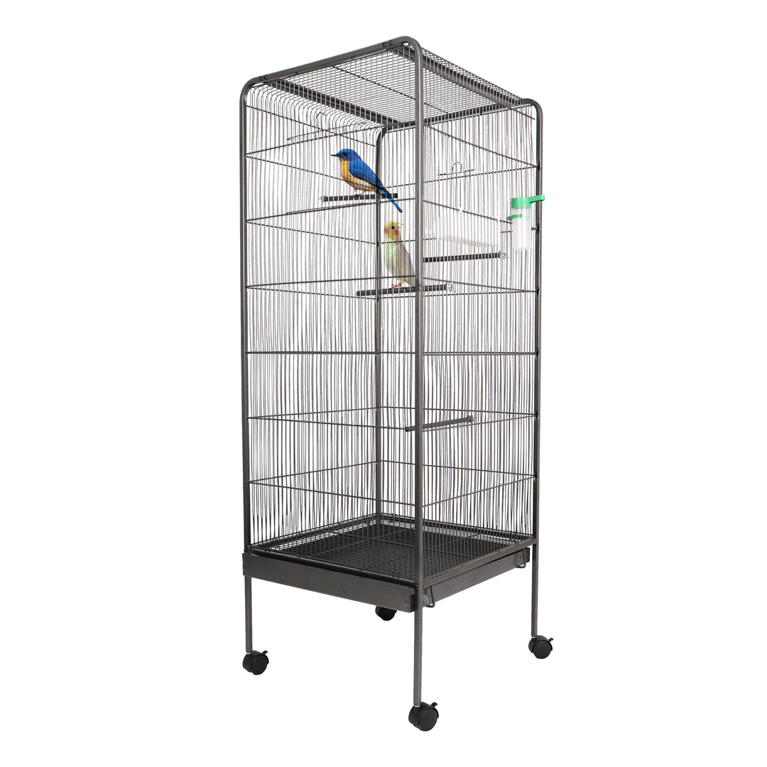 Bird Cage for Parakeets Cockatiels Parrot Green Cheek Conures Pigeons Lovebird with Rolling Stand