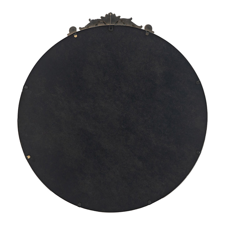 30" x 32" Round Gold Mirror, Wall Mounted Mirror with Metal Frame for Bathroom Living Room