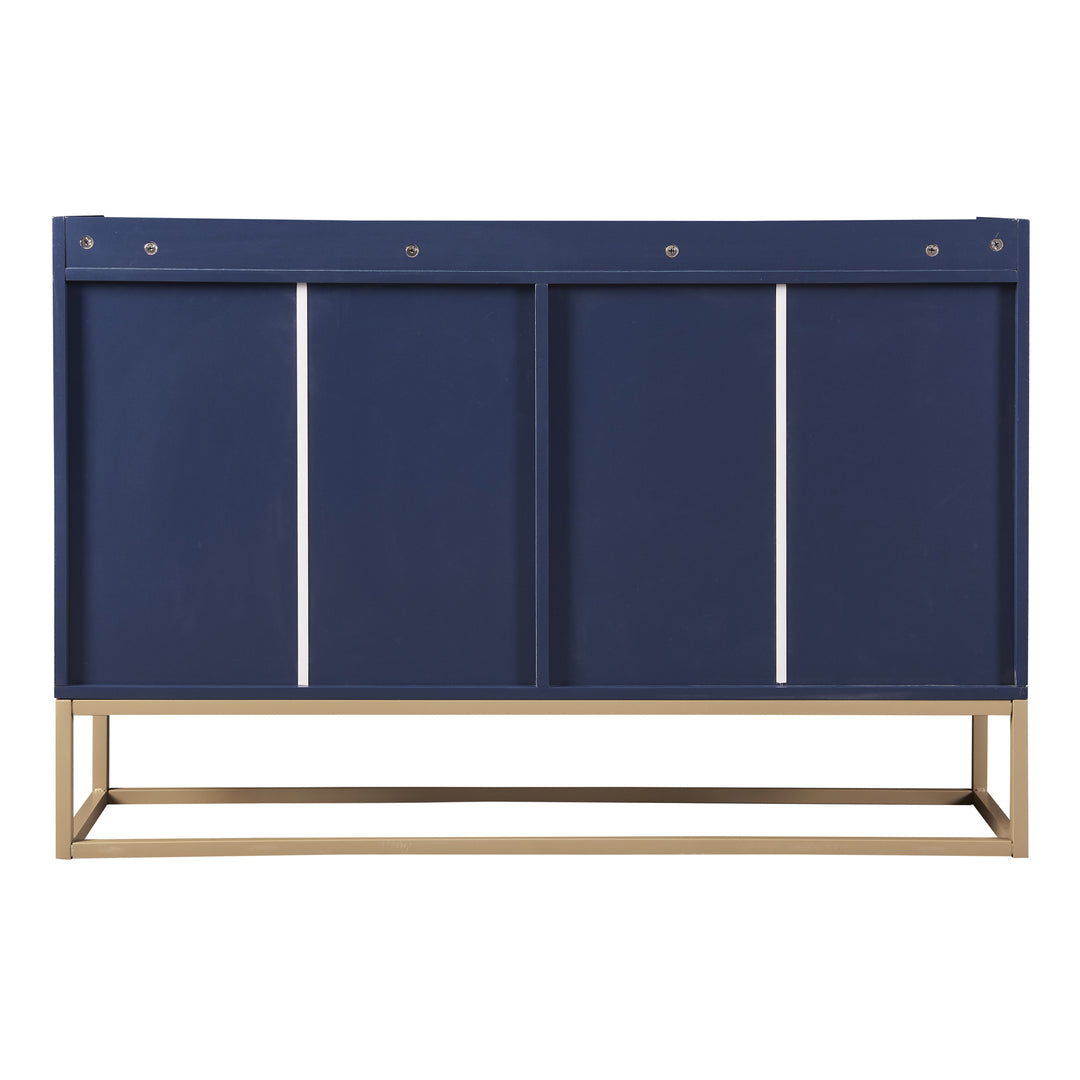 TREXM Modern Sideboard Elegant Buffet Cabinet with Large Storage Space for Dining Room, Entryway (Navy)