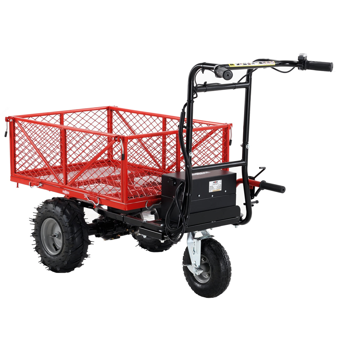 Wheelbarrow Utility Cart Electric Powered Cart 48V28Ah 500W  Capacity 500lbs (230kg)  Material Hauler 1000lbs Towing