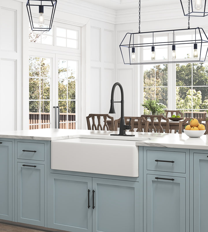 Inch  White Farmhouse Sink Deep Apron Sink Undermount Farmhouse Kitchen Sink Single Farm Sink