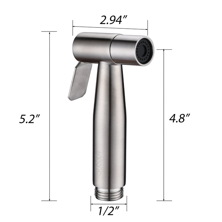 Handheld Bidet Sprayer for Toilet-Adjustable Water Pressure Control with Bidet Hose for Wash