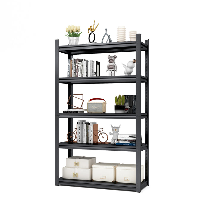 Storage Shelves 5 Tier Heavy Duty Metal Shelving Unit Adjustable Shelving Units and Storage Rack Kitchen Garage Shelf H72 * W47.2 * D23.6