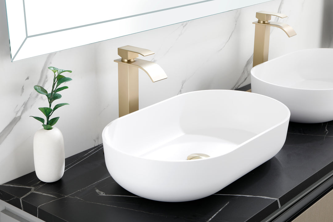 24*14*5.5  Modern Oval 24"x14" White   Above  Bathroom Vessel Sink, Bathroom Sink for Lavatory Vanity Cabinet