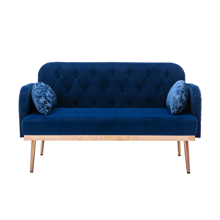 COOLMORE  Velvet  Sofa , Accent sofa .loveseat sofa with metal feet